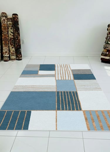 Custom bespoke handmade rugs crafted in Nepal – geometric design-Himalaya Carpet Industries