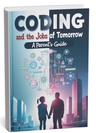 copy of the front cover of a book called Coding and the jobs of tomorrow