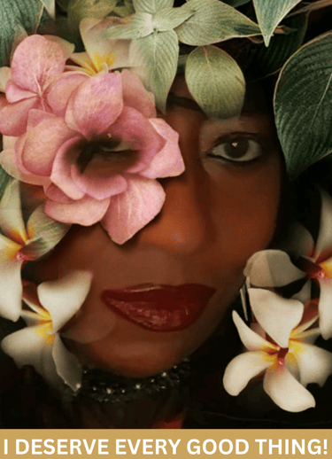 Davida Roze with flowers