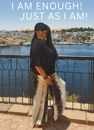 Davida Roze at the Nile River in Aswan Egypt