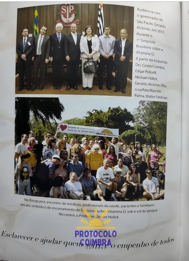 Dr. Michael Holick y el exgobernador de São Paulo Geraldo Alckmin, en el simposio sobre vitamina D.