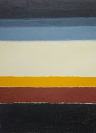 Landscape Drawing by Tim Grosvenor, a pastel on paper featuring a serene, minimalist horizon created