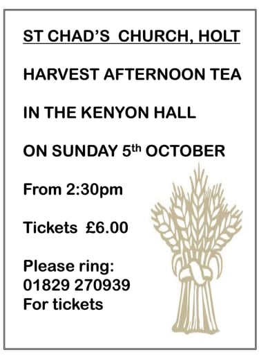Harvest Afternoon tea poster
