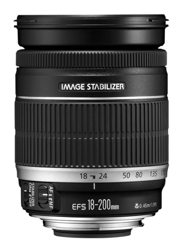 The 18-200mm EF-S zoom lens from Canon