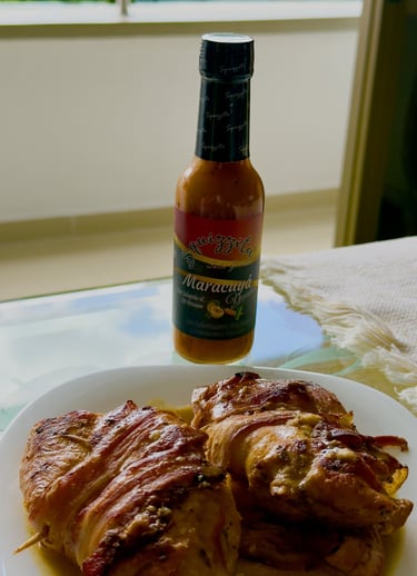 Receta de cordon bleu con salsa de maracuyá picante de la línea Squizzita