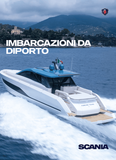 Copertina catalogo Scania per imbarcazioni da diporto