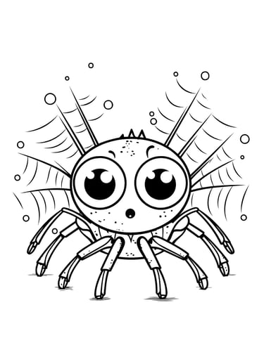 coloriage araignée mignonne