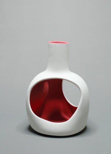 "Onoma" Bicolore blanche et rouge, d'Anthony Bortoluzzi