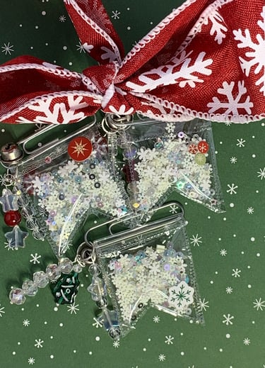 Snowflake Sequin Paper Clips