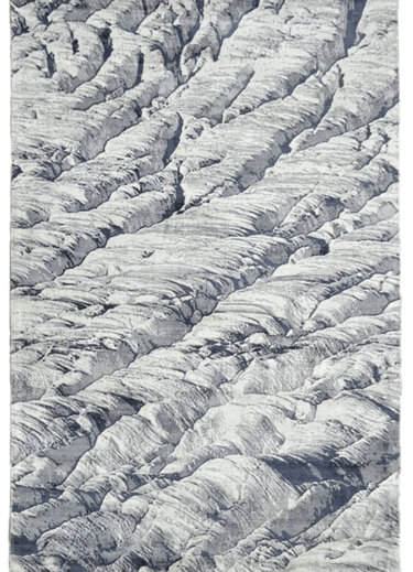 Handloom printed grey mountain ridge rug AT-1246 -Vezari Living