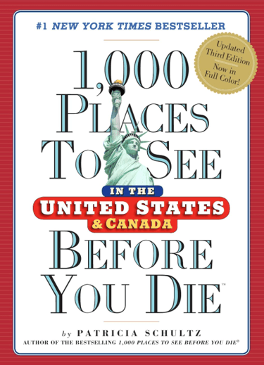 1,000 Places to see in the USA guide that highlights must-see destinations in America