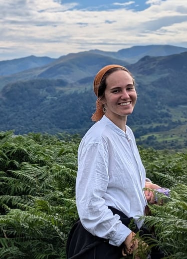 Woman smiling in the mountains