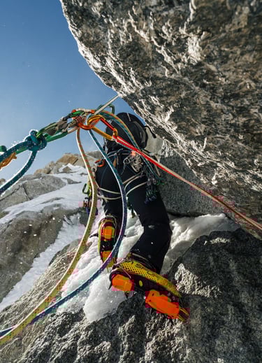 goulotte claire Chazal glacier d'argentière 