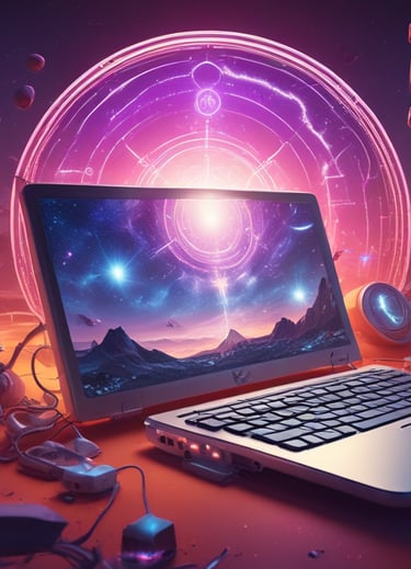 Un ordinateur magique pour message de contact avec Phil