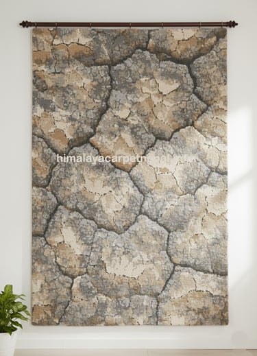 Custom bespoke handmade rugs crafted in Nepal –abstract wall-hanging- Himalaya Carpet Industries