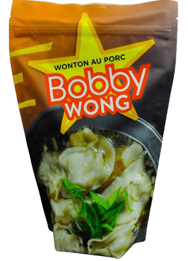 a bag of wontons with a bag of wonton