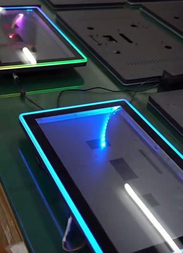 halo led screens for gaming and slot machines