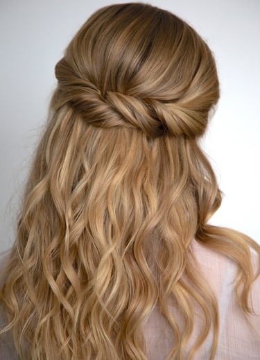 Beautiful bridal hairstyle using clip in hair extensions