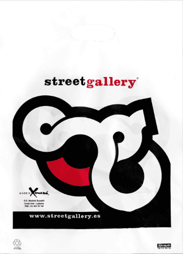 Bolsa asa troquel blanca street gallery