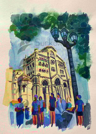 aquarell-kirche-vollansicht-surkow-art-paul-surkow