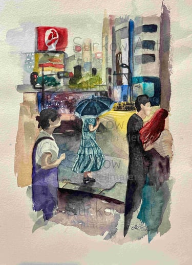 aquarell-tokyo-schirm-vollansicht-surkow-art-paul-surkow