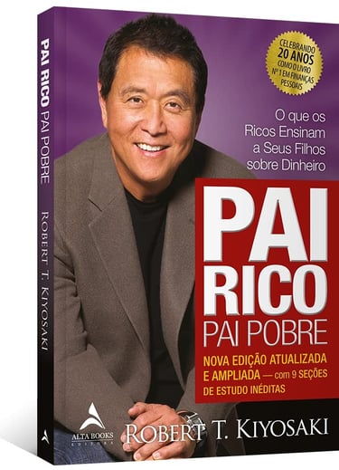 Capa do livro Pai Rico Pai Pobre, de Robert T. Kiyosaki.
