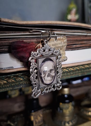 gothic Victorian skull bookmark