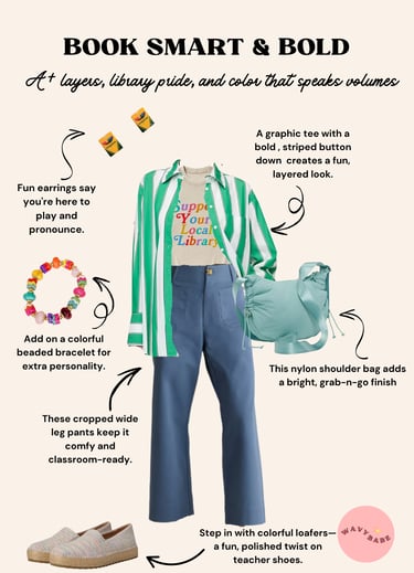 Speech therapy outfit with words book smart & bold 