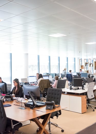 this is a snapshot of people working in the office
