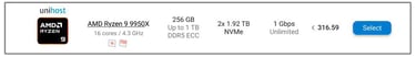 AMD Ryzen 9950X Japan Unihost price