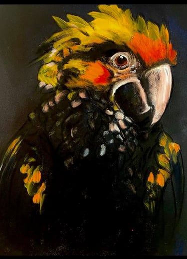 Papagei Acryl auf Leinwand