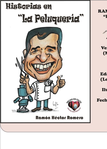 Imagen de Fondo: Tapa del Libro "Historias en La Peluquería" del Escritor Ramón H. Romero