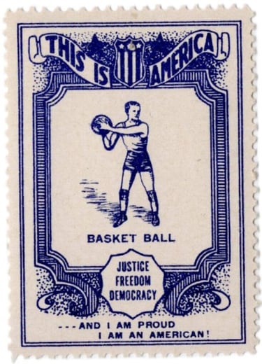 American History Basketball Poster Stamp