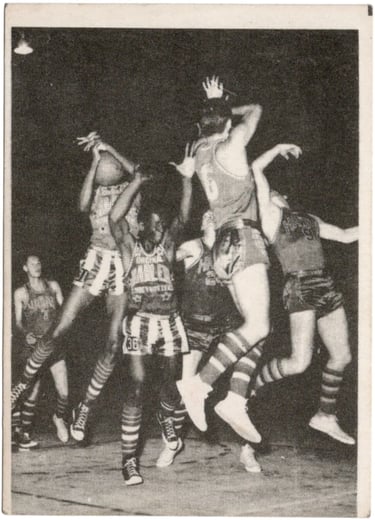 1958 Heliomalt Chocolate Harlem Globetrotters Meadowlark Lemon Rookie Card Rare Basketball HOF