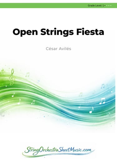 Open Strings Fiesta beginning string orchestra sheet music cover