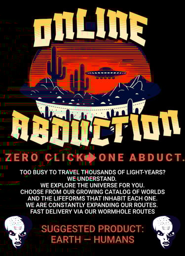 Galactic abductions Agency sci-fi parodie