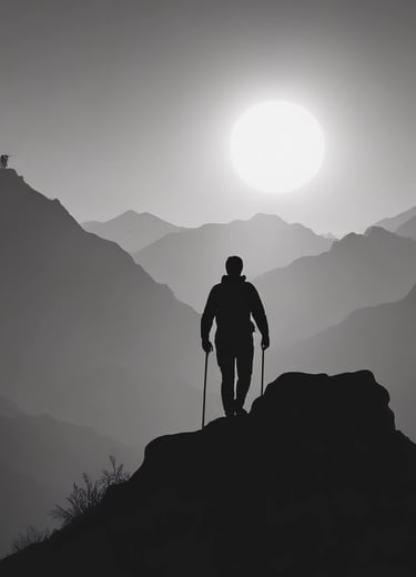 A solitary climber