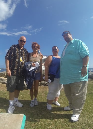 Lady and The Pirate with Sheila and Jeremy in Ocho Rios, Jamaica