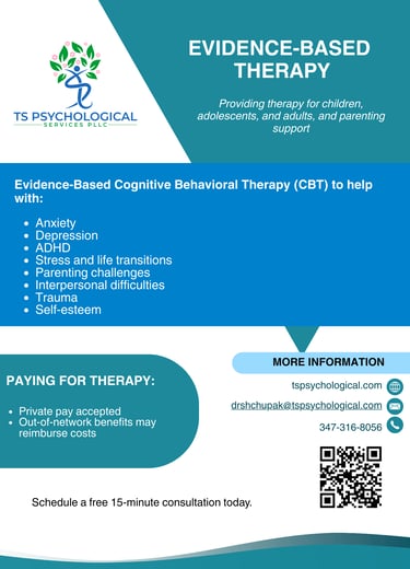 Evidence-Based Therapy (CBT) with Dr. Shchupak in Brooklyn