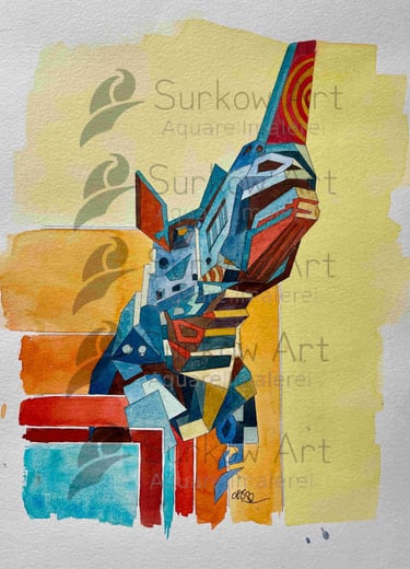 aquarell-nashorn-vollansicht-surkow-art-paul-surkow