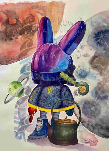 aquarell-spaceman-vollansicht-surkow-art-paul-surkow