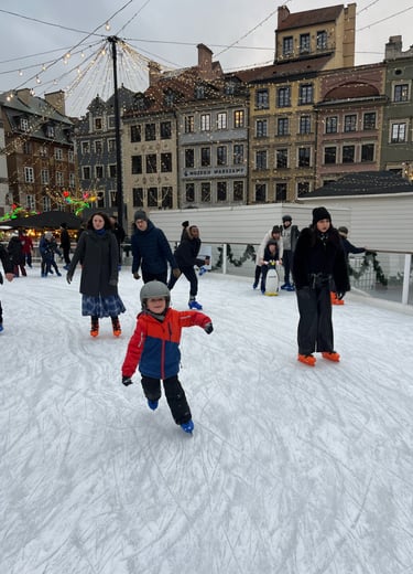 Child Ice Skating Warsaw