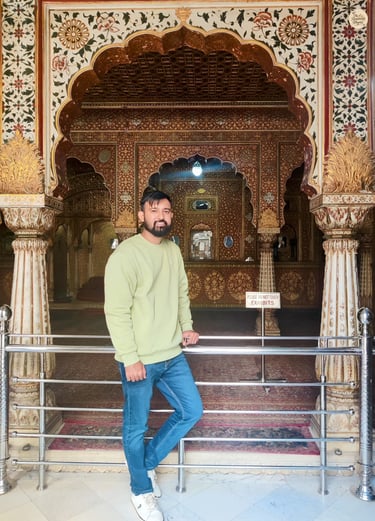 Anup Mahal, Junagarh, Bikaner—Where gold gleams and royal stories echo through time.