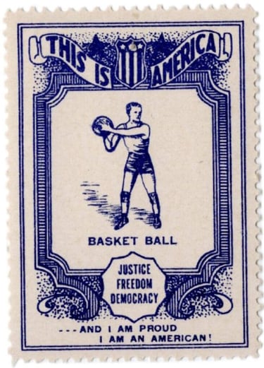 American History Basketball Poster Stamp
