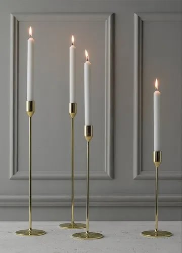 multi size, high brass candle holder
