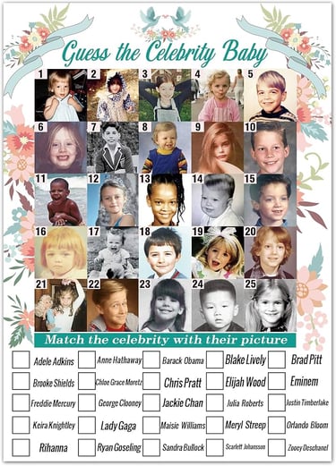 celebrity baby shower game