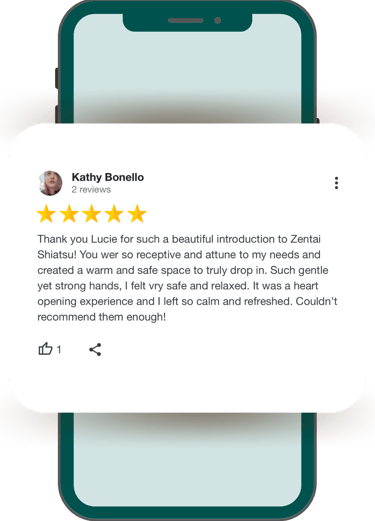 Positive 5 stars KOANNOU Google Review recommended for Zenthai Shiatsu massage therapy in Byron Bay