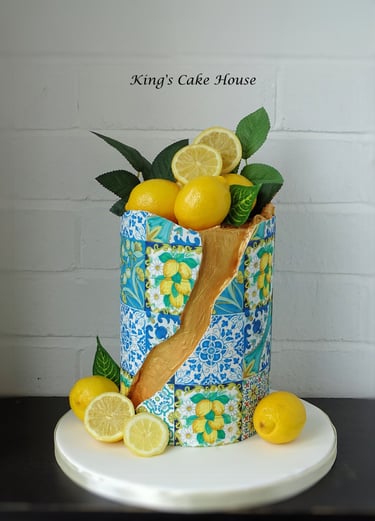 Tiles icing sheet cake wrap, edible icing wrap