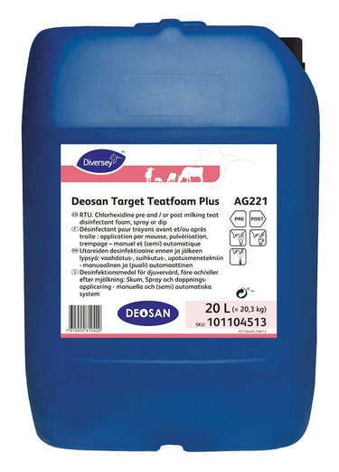 target teatfoam plus sağım öncesi meme dezenfektanı