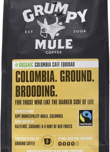 a coffee bag of coffee beans and groundnuts